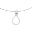 Sterling Silver Zircon Drop Pendant Necklace