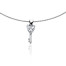 Sterling Silver Heart Key Necklace