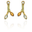 Gold Plated Sterling Silver Topaz & Citrine Earrings