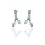 Rhodium Plated Sterling Silver Topaz Earrings