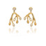 18ct Gold Plated Sterling Silver Topaz & Citrine Branch Earrings