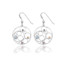 Platinum Plated Sterling Silver Gemstone Circle Earrings