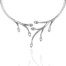 Rhodium Plated Sterling Silver White Topaz Daphne Laurel Choker