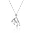 Rhodium Plated Sterling Silver Topaz Syrinx Pendant