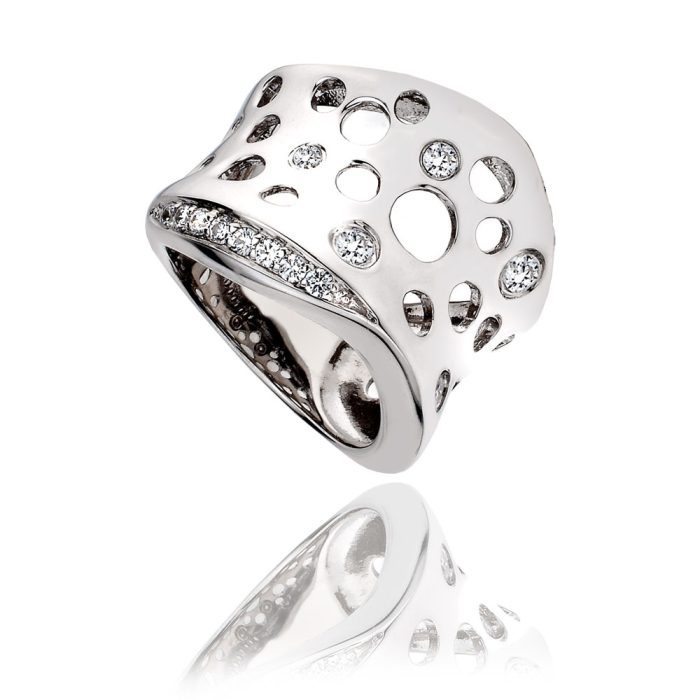 Sterling Silver Cubic Zirconia Statement Ring