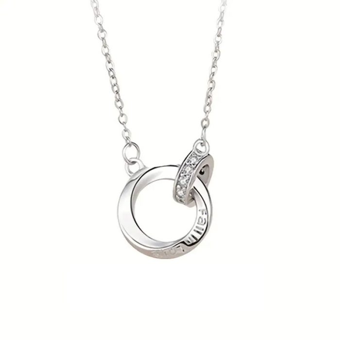 Michael kors silver circle necklace on sale