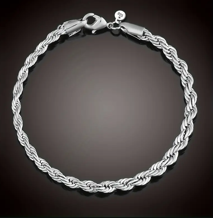 Silver Twist Elegance Bracelet