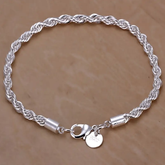 Silver Twist Elegance Bracelet